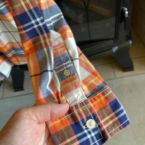 Arizona Boys Plaid Dress Shirt 10H-12H - Picture 5 of 6